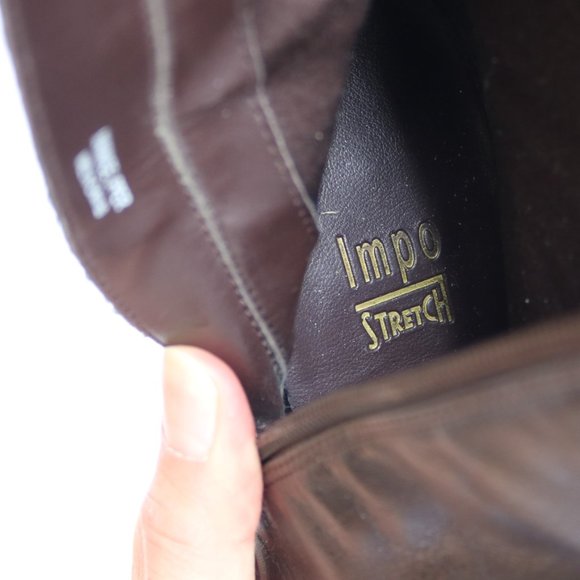 Brown Faux Leather Y2K / Witchy heeled boots size 8 - GUC - Picture 3 of 11